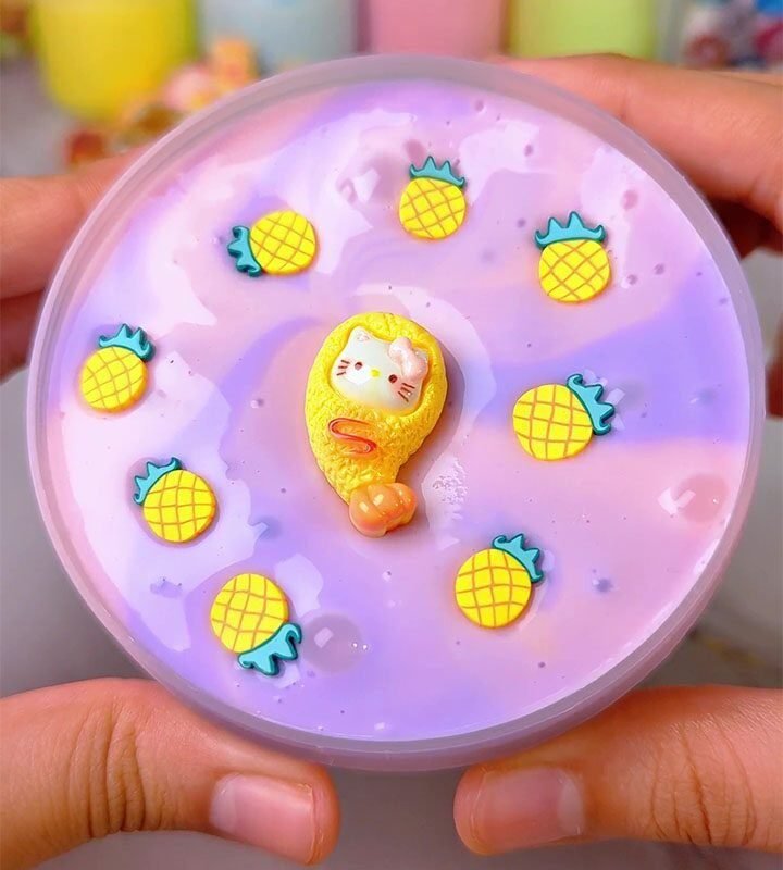 #7 KITTY PINE BOBA THICK BUBBLE SLIME + EXCLUSIVE CHARM (Premium Slime)