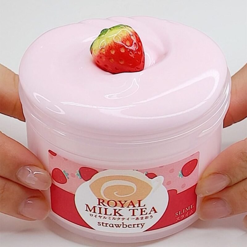 Royal Milk Tea Thick Glossy Slime - Rose Pink