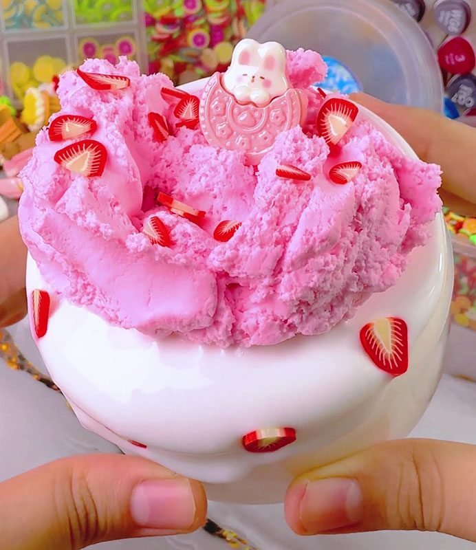 #4 Oreo Blush Pink Butter Boba Slime