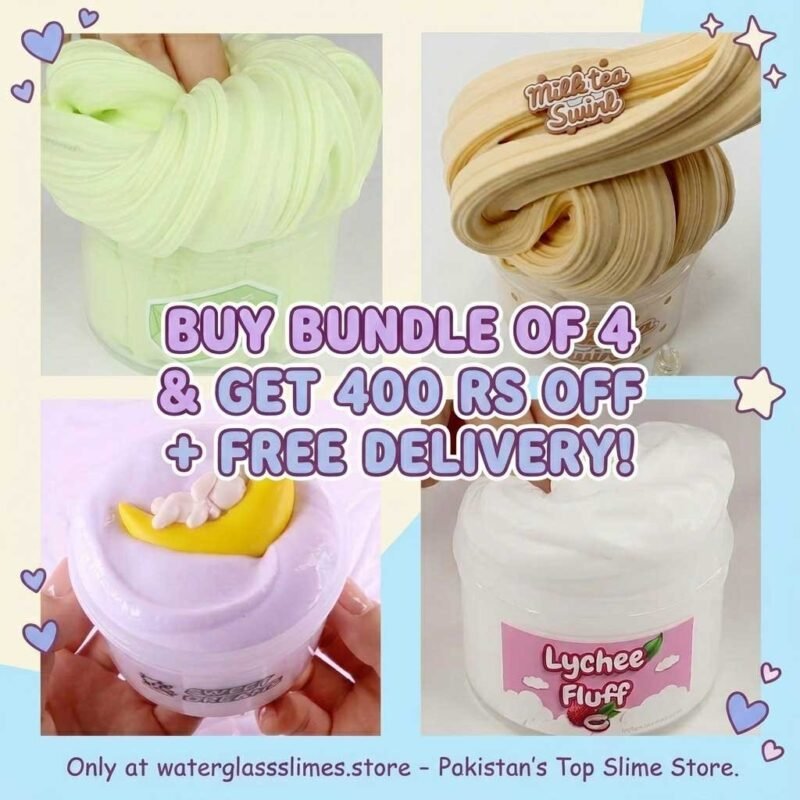 Ultimate Fluffy Slime Bundle (Pack of 4) – Rs 600 OFF + Free Delivery