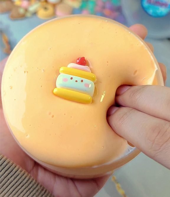 MANGO PUDDING THICK Glossy SLIME + EXCLUSIVE CHARM