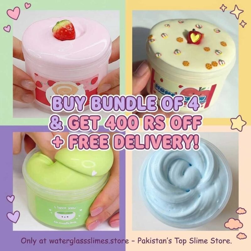 Ultimate Thick Glossy Slime Bundle (Pack of 4) – Rs 400 OFF + Free Delivery